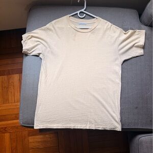 John Elliott Classic Men's Crewneck T-Shirt, very faded yellow